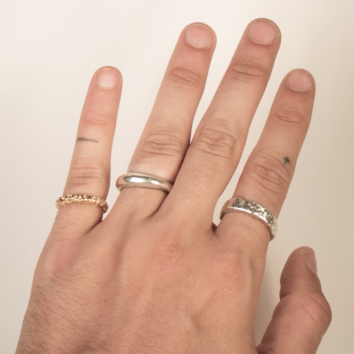 Gold Plated Lava Ring