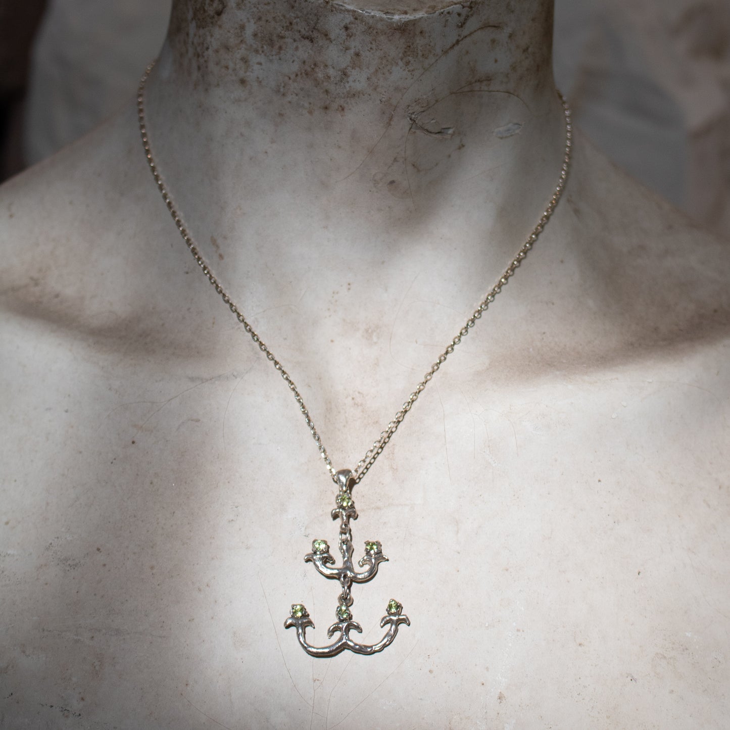 Peridot Chandelier Necklace