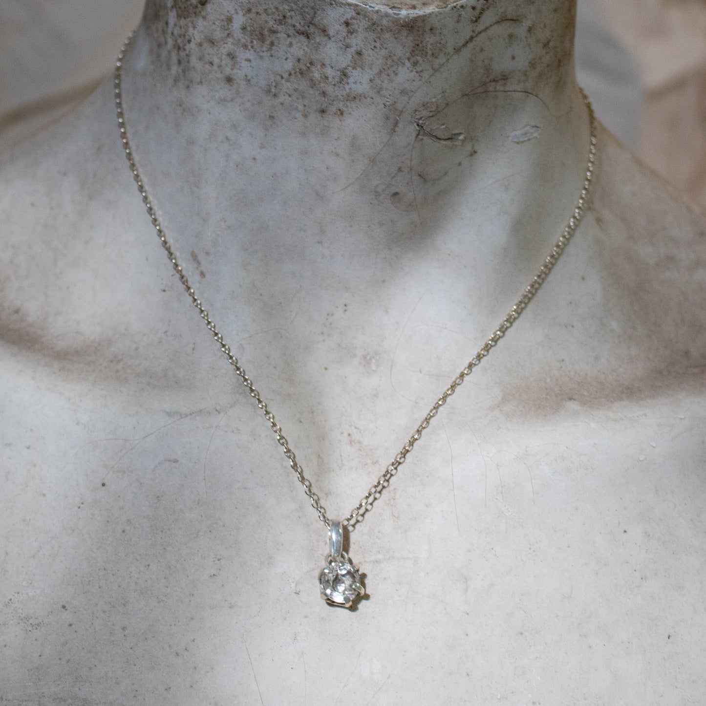 Faceted Clear Quartz Necklace