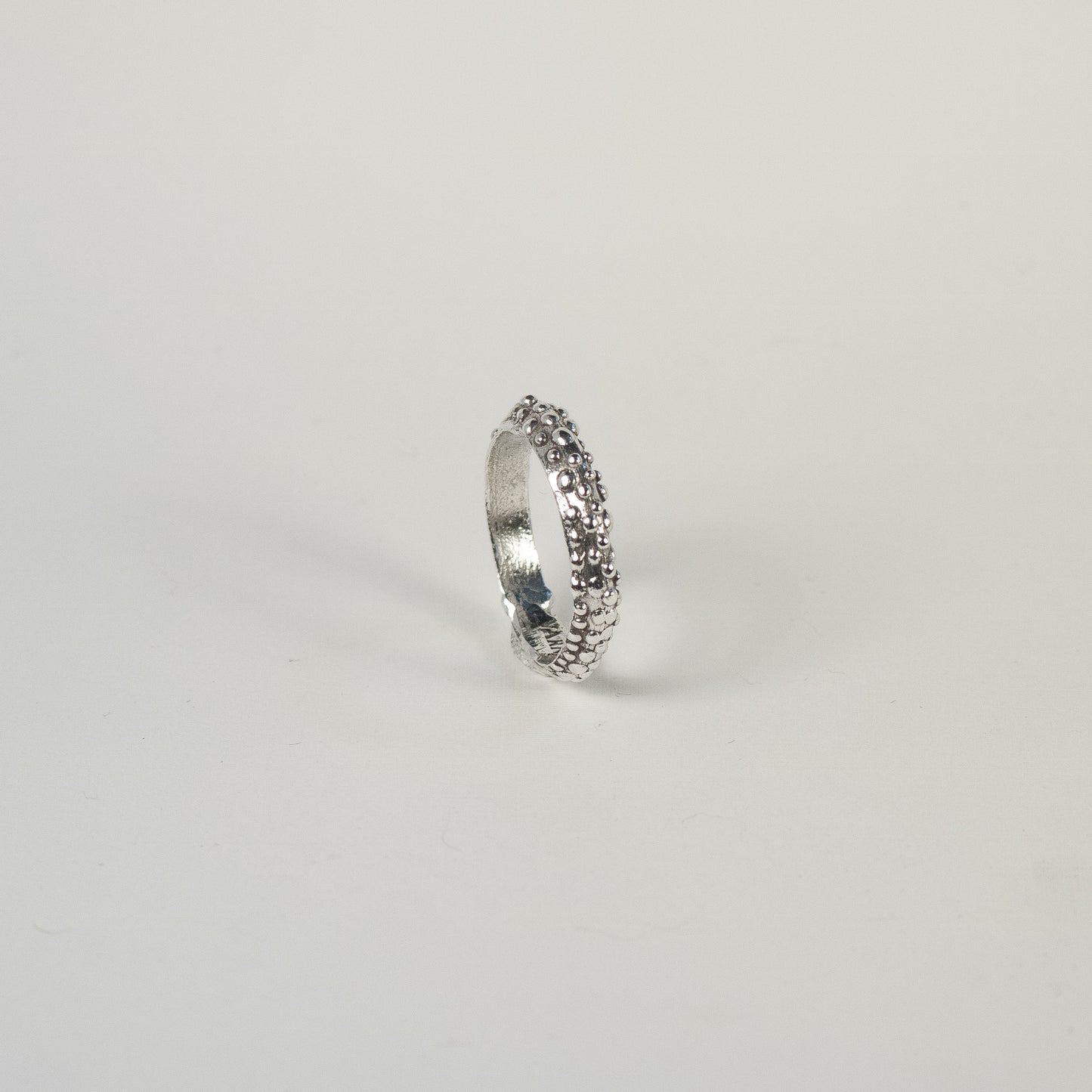 Handmade 925 Sterling Silver Dotted Band Ring