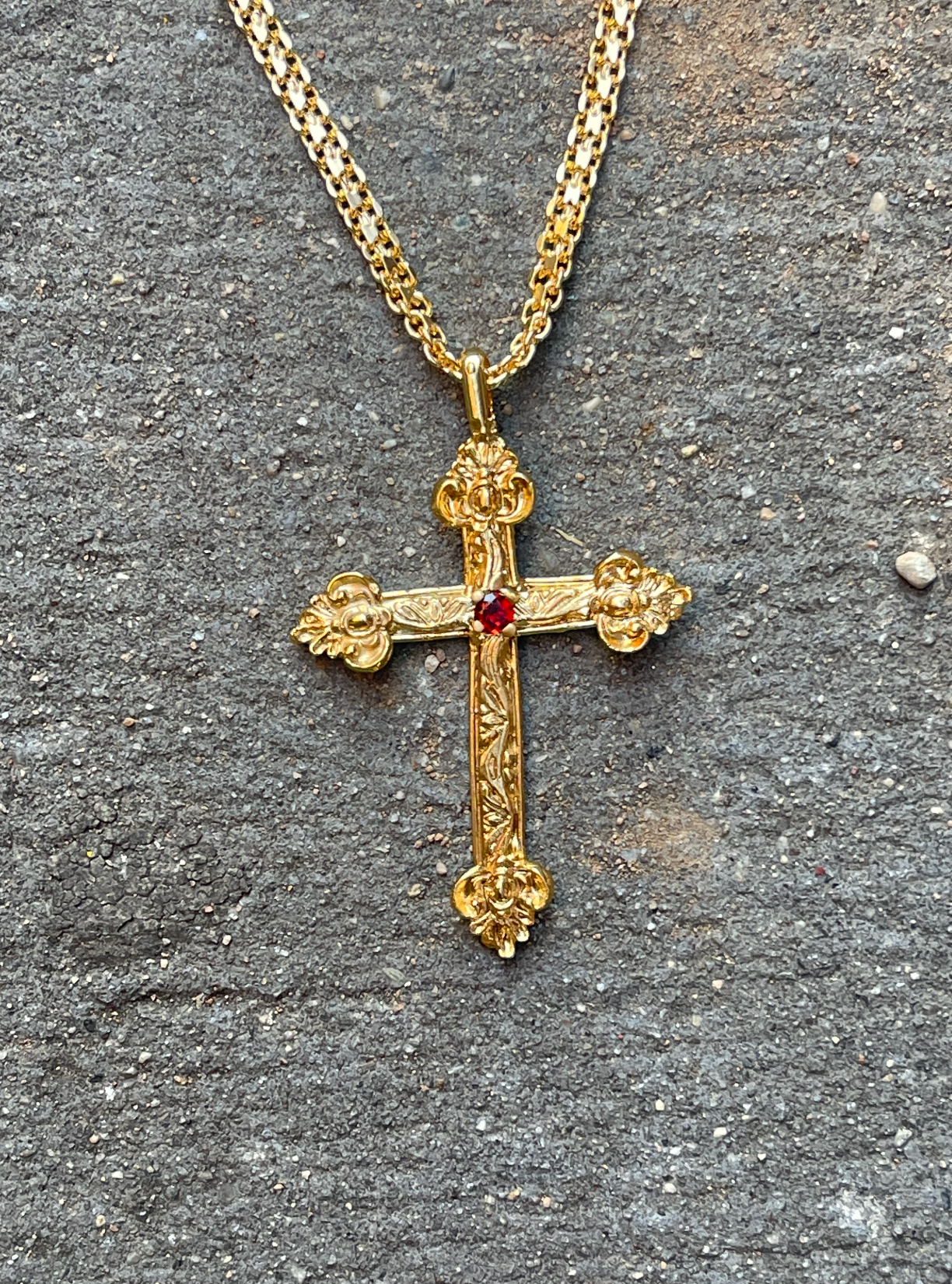 925 Sterling Silver Baroque Cross