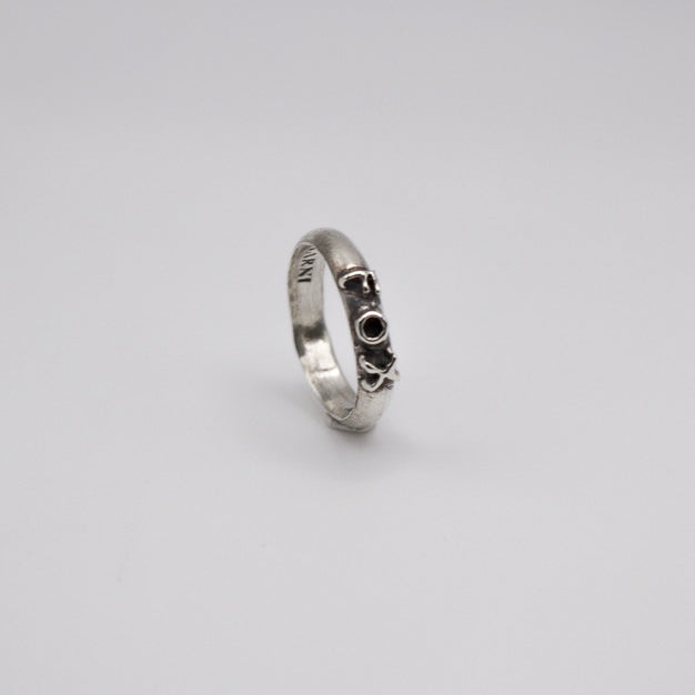 Handmade 925 Sterling Silver Custom Letter Band Ring