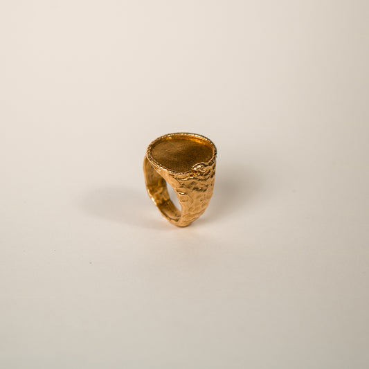 Gold Plated Medusa's Mirror Ring