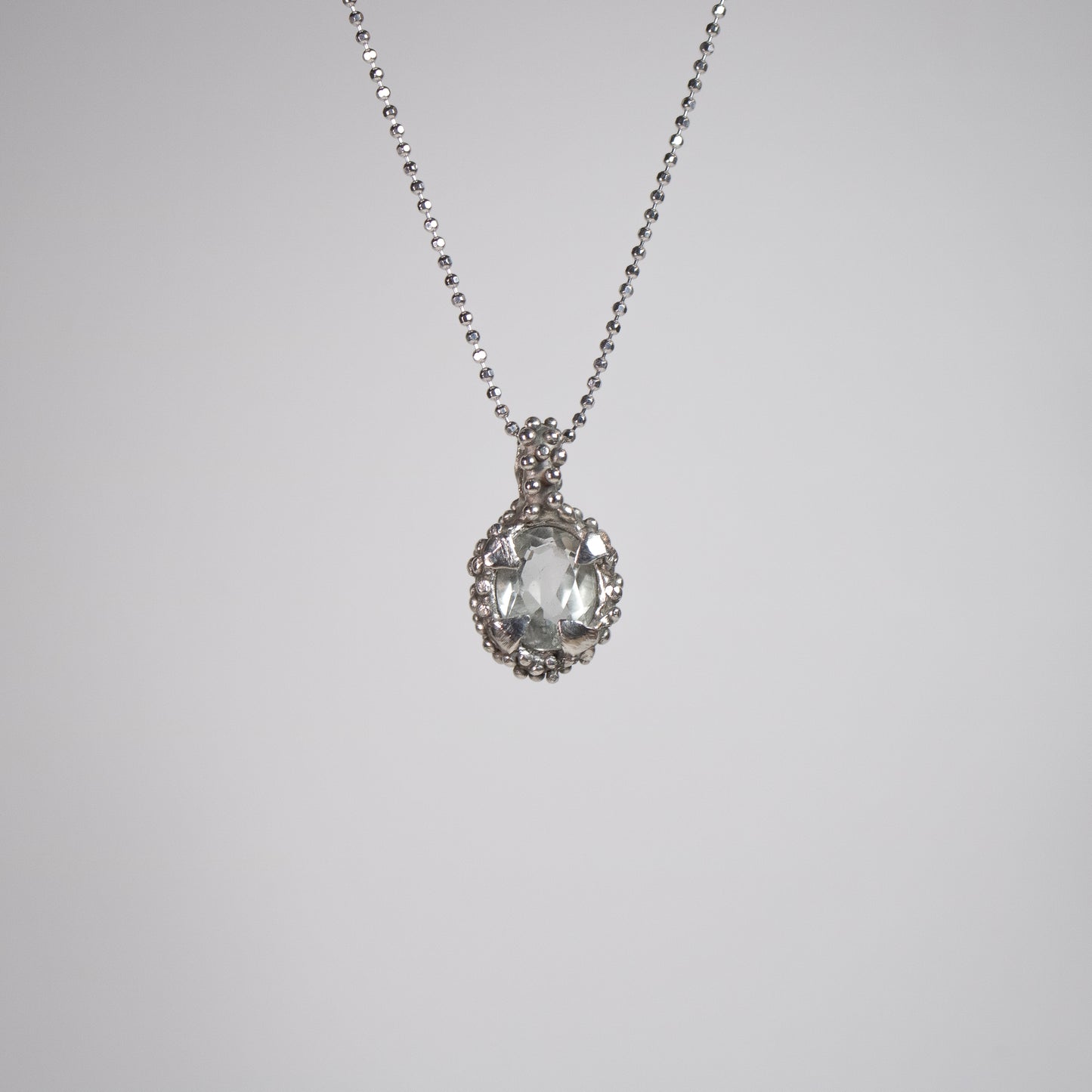 Reversible Dotted Aquamarine Necklace