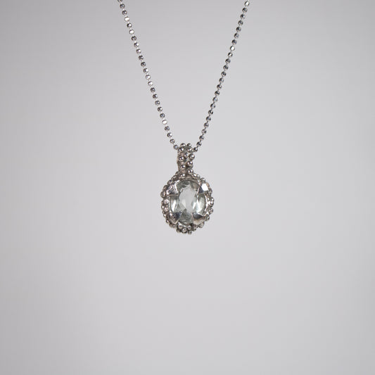 Reversible Dotted Aquamarine Necklace