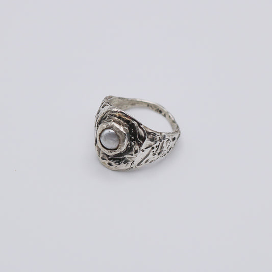 Handmade 925 Sterling Silver Oyster Signet Ring