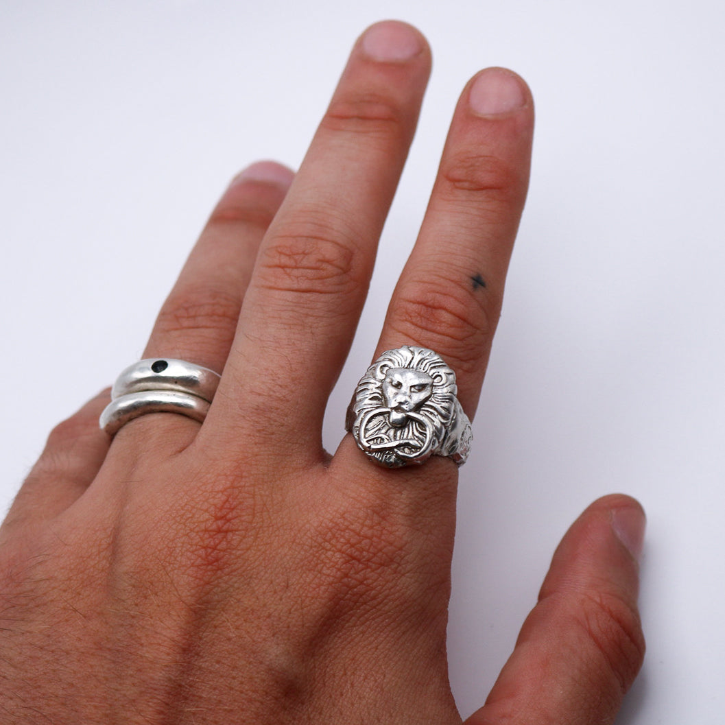 Handmade 925 Sterling Silver Lion Ring