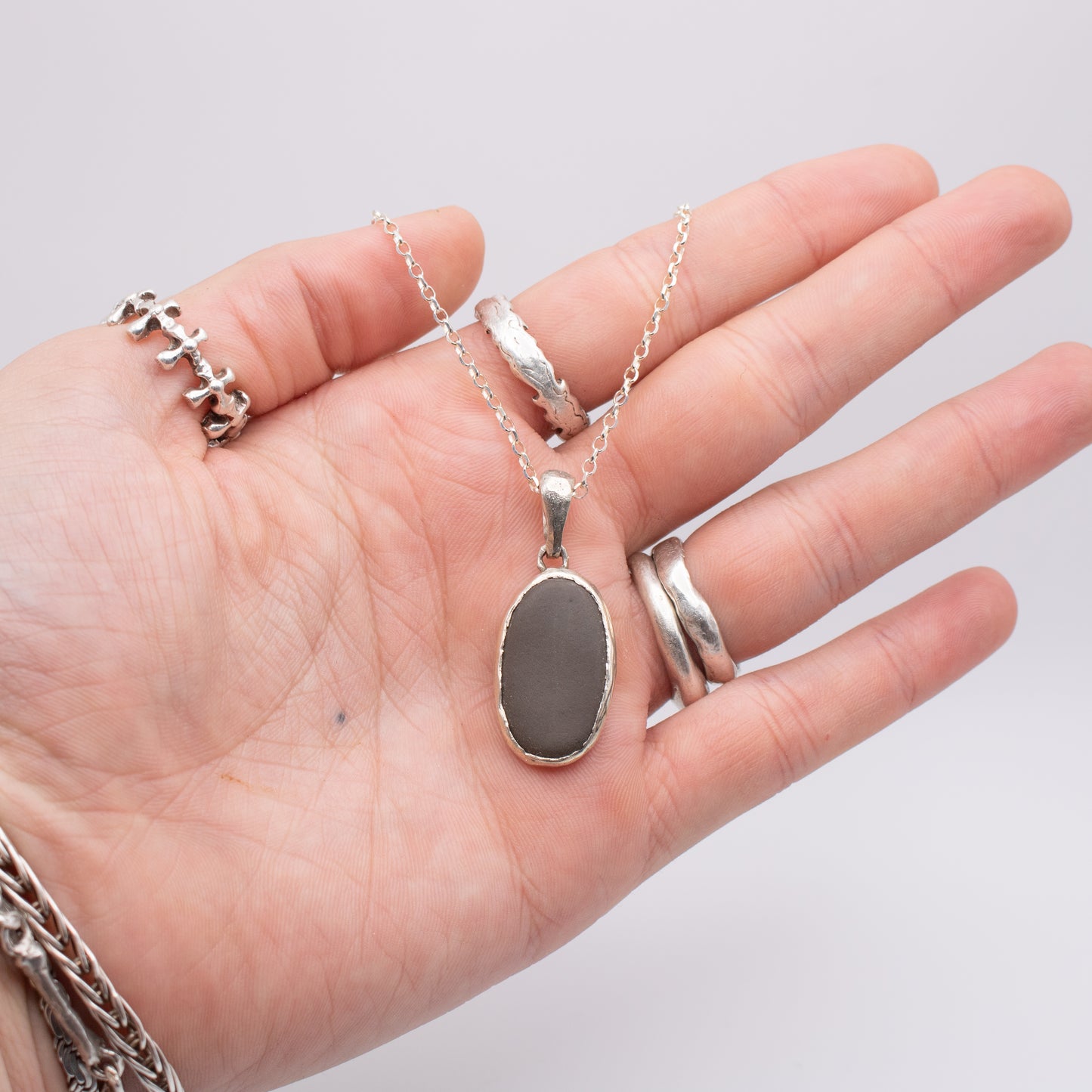 Long Pebble Necklace