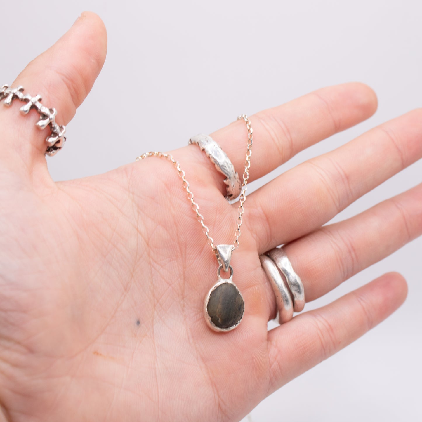 Black Pebble Necklace