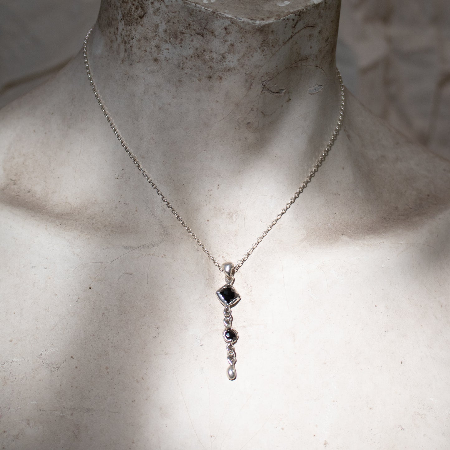 Dropplets of Onyx Necklace