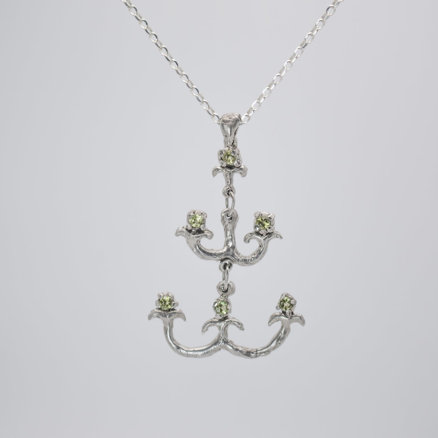 Peridot Chandelier Necklace