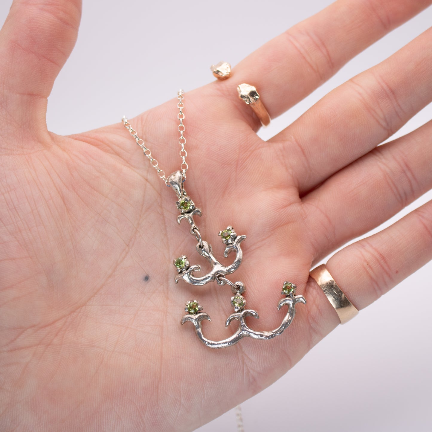 Peridot Chandelier Necklace