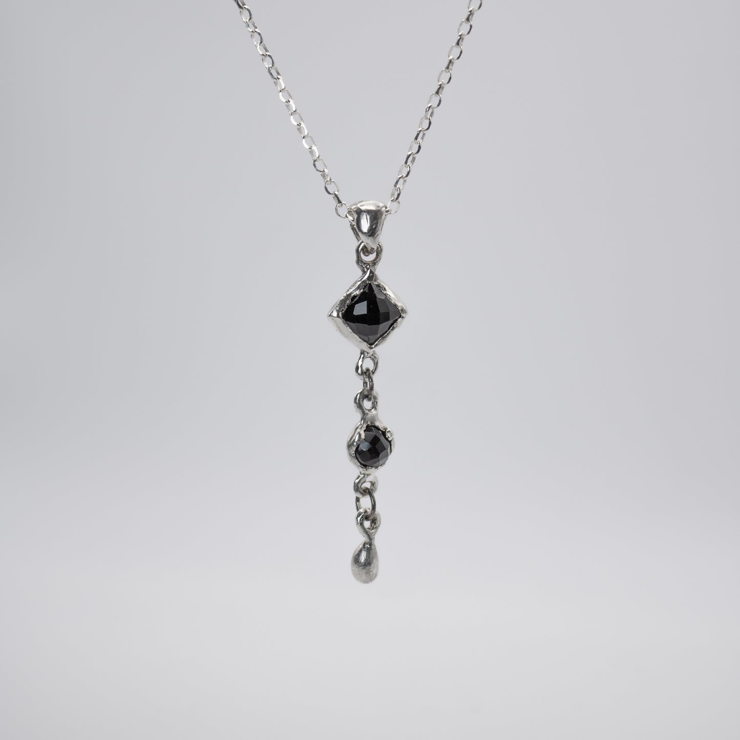 Dropplets of Onyx Necklace