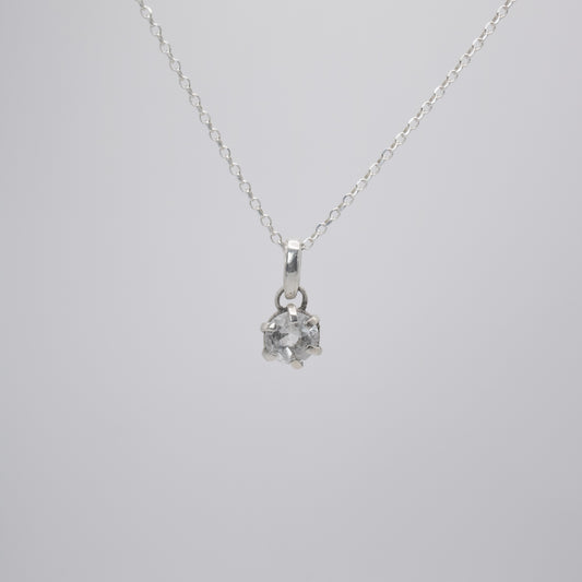 Faceted Clear Quartz Necklace