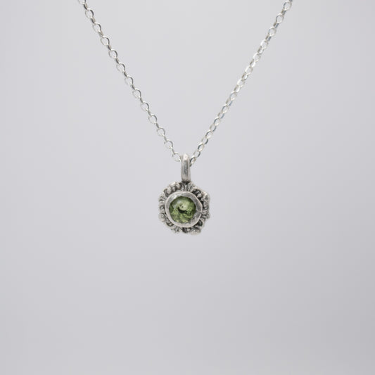 Ornate Floral Peridot Necklace