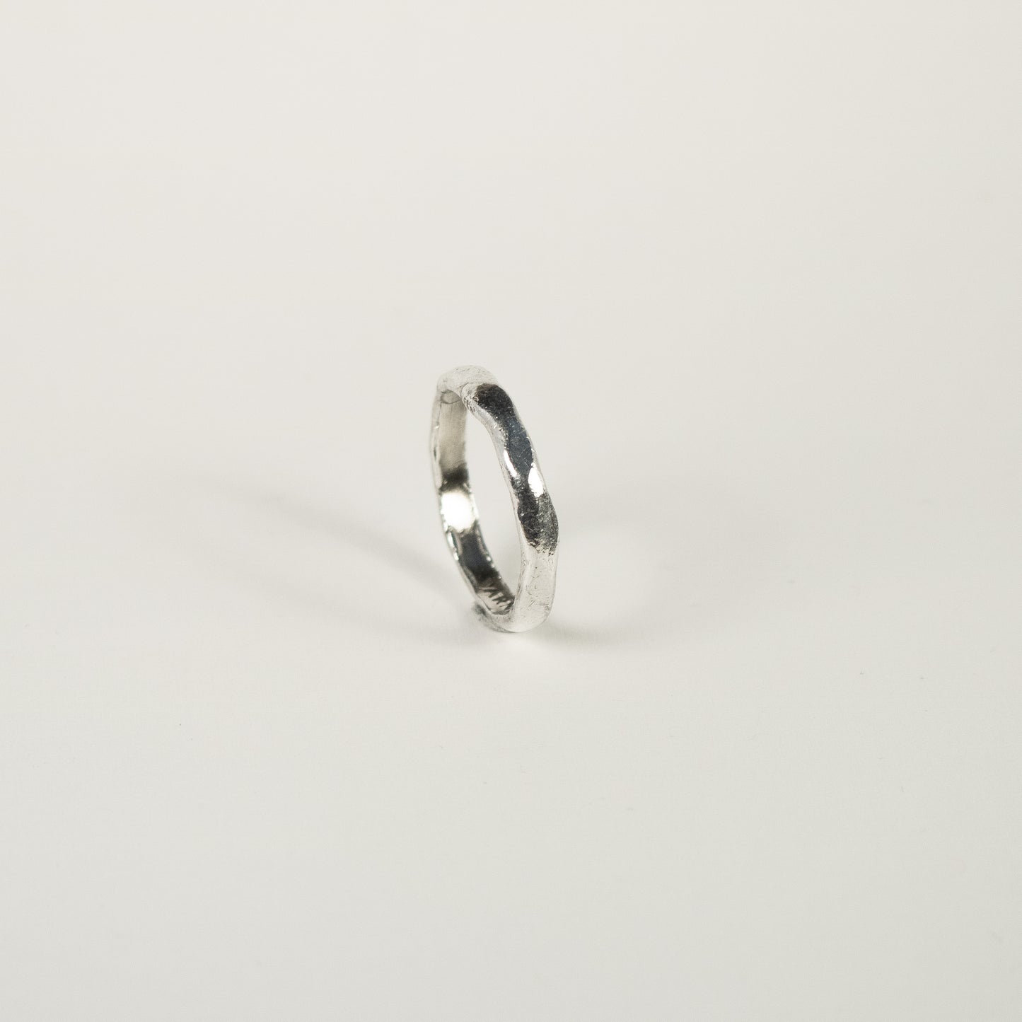 Handmade 925 Sterling Silver Hammered Band Ring