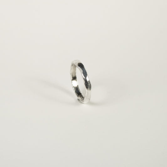 Handmade 925 Sterling Silver Hammered Band Ring