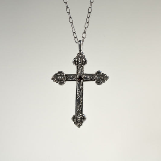 925 Sterling Silver Baroque Cross