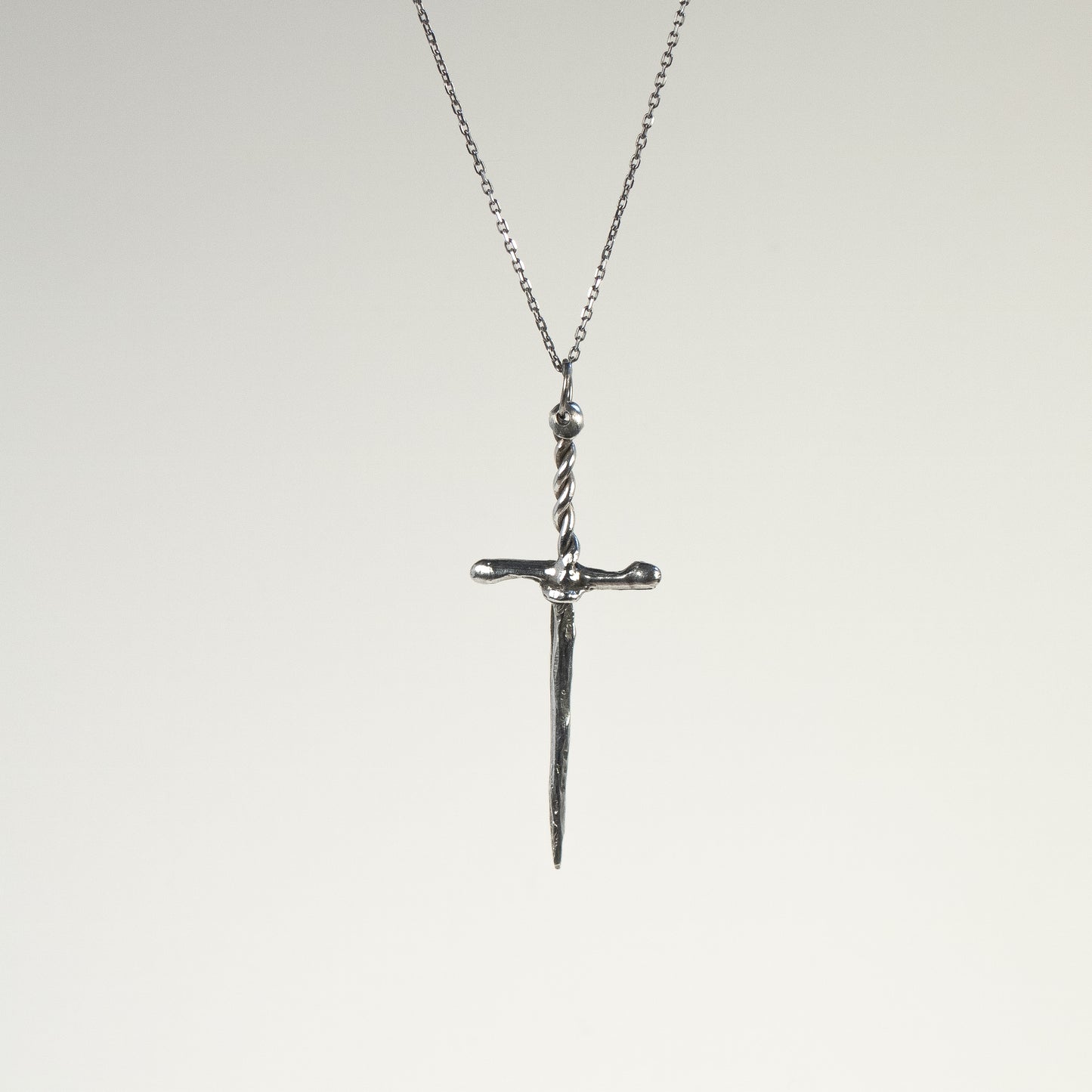 Handmade 925 Sterling Silver Sword Pendant with Chain