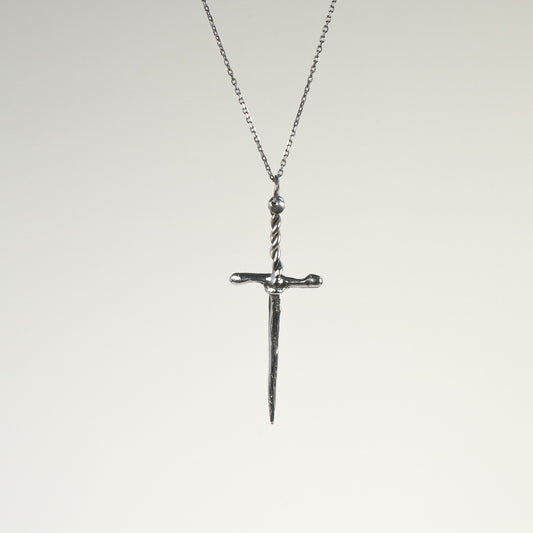 Handmade 925 Sterling Silver Sword Pendant with Chain