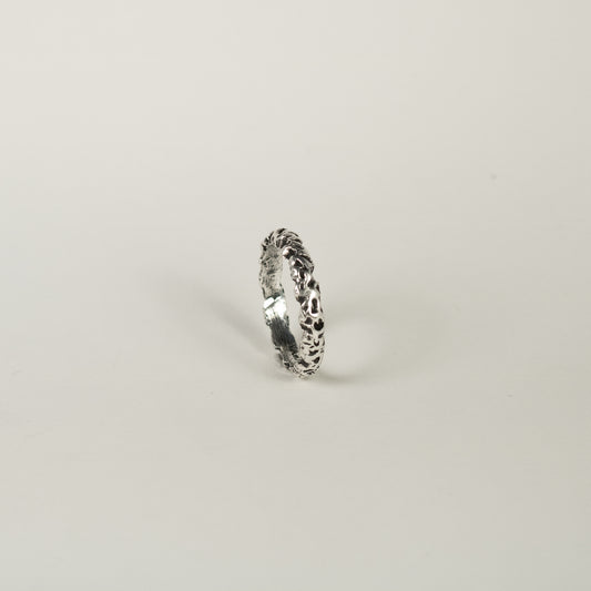 Handmade 925 Sterling Silver Lava Band Ring