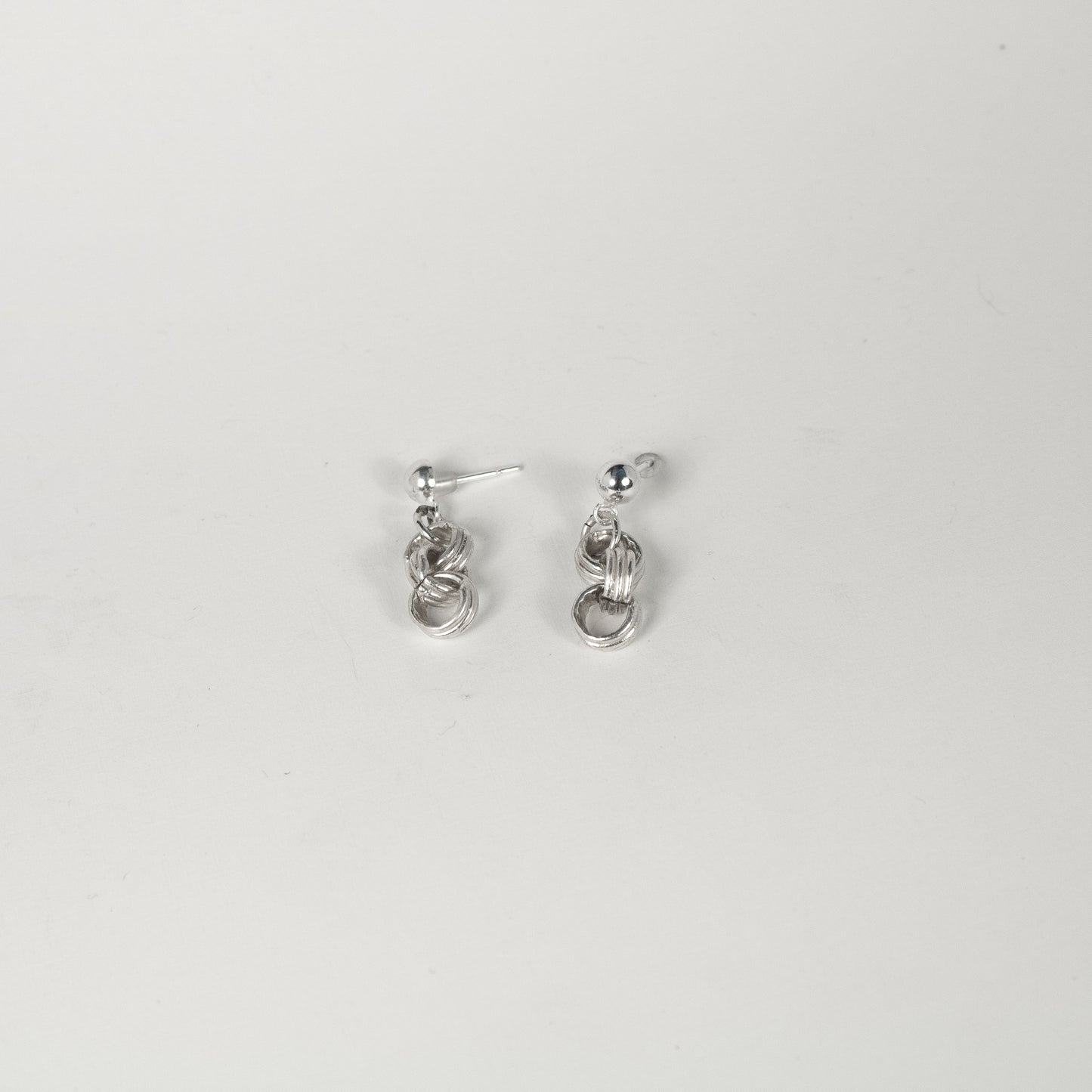 Handmade 925 Sterling Silver Chain Link Earrings